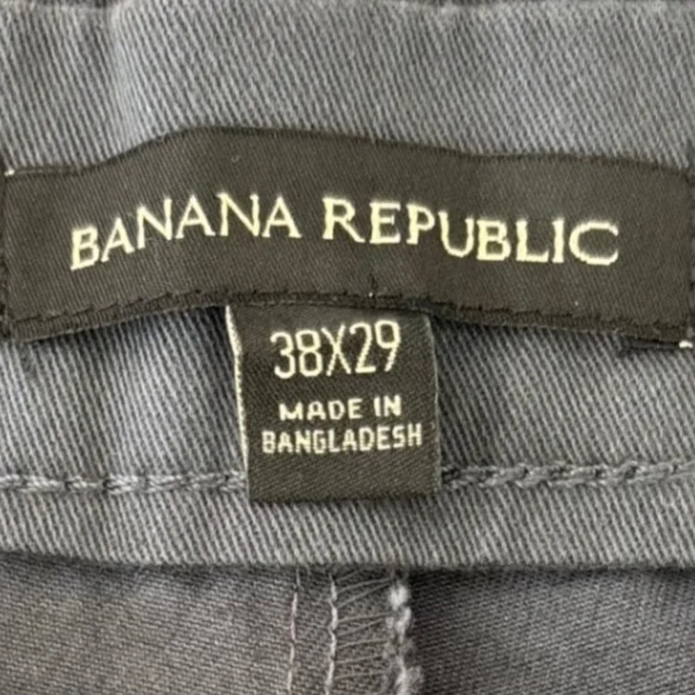 Banana‎ Republic Chino Pants Mens 38x29 Gray Casual Stretch Cotton Twill Office